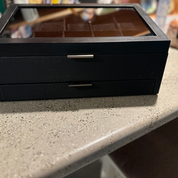 Luxury Heavy Duty 10-Piece Glass Watch Box with Drawer - Picture 14 of 16